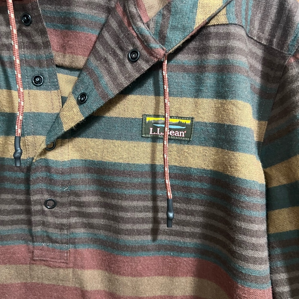LL Bean Men's Katahdin Performance Flannel Anorak - Picture 5 of 14